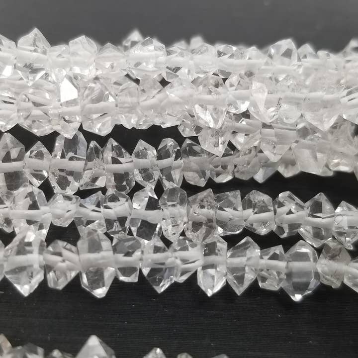 Beads Creation - Wholesale Beads - Herkimer Diamond Double Terminated Quartz Beads PRP4832