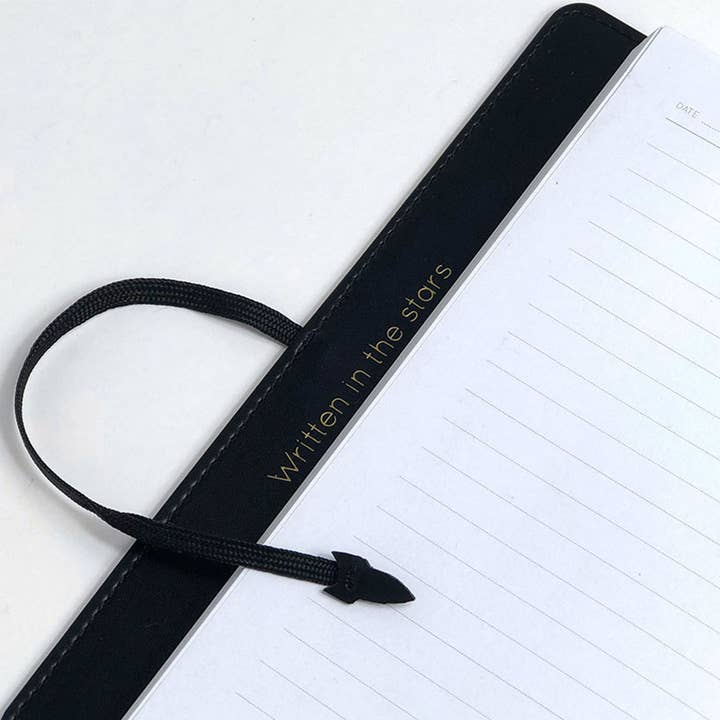 Chasing Threads – Engroshandel Notesbog – DIY Sy din stjerne tegn Kit - Sort Vegansk Læder Notebook6