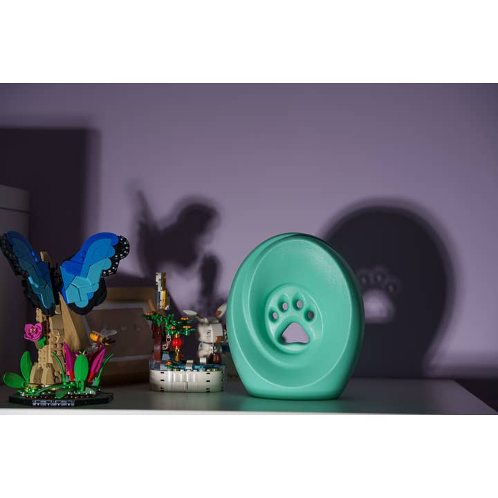 Pulvis Art Urns - Venta al por mayor Urna/caja de recuerdos para mascotas - Urna de Cremación para Mascotas Legacy Paw - Menta | Urna para Mascotas