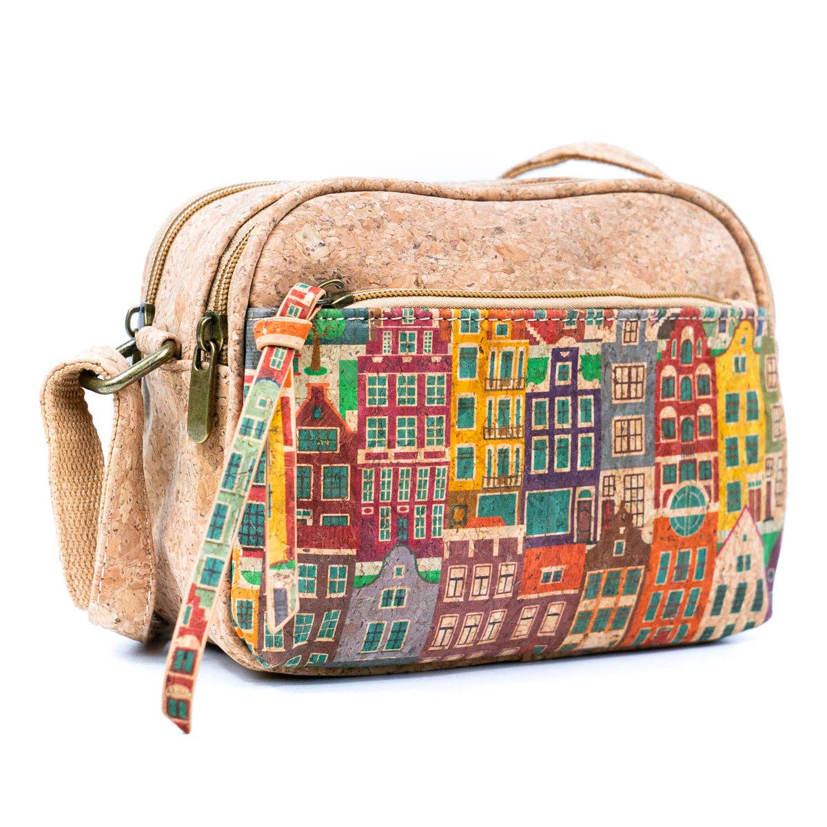Meninas Bonitas Cork - Wholesale Crossbody Bag - Women's - Natural Cork Women's Crossbody Bag BAG-22950