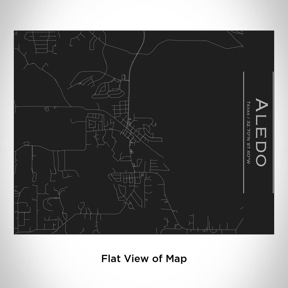 JACE.design - Wholesale Water Bottle - Aledo TX Map Bottle with Bamboo Top in Matte Black1