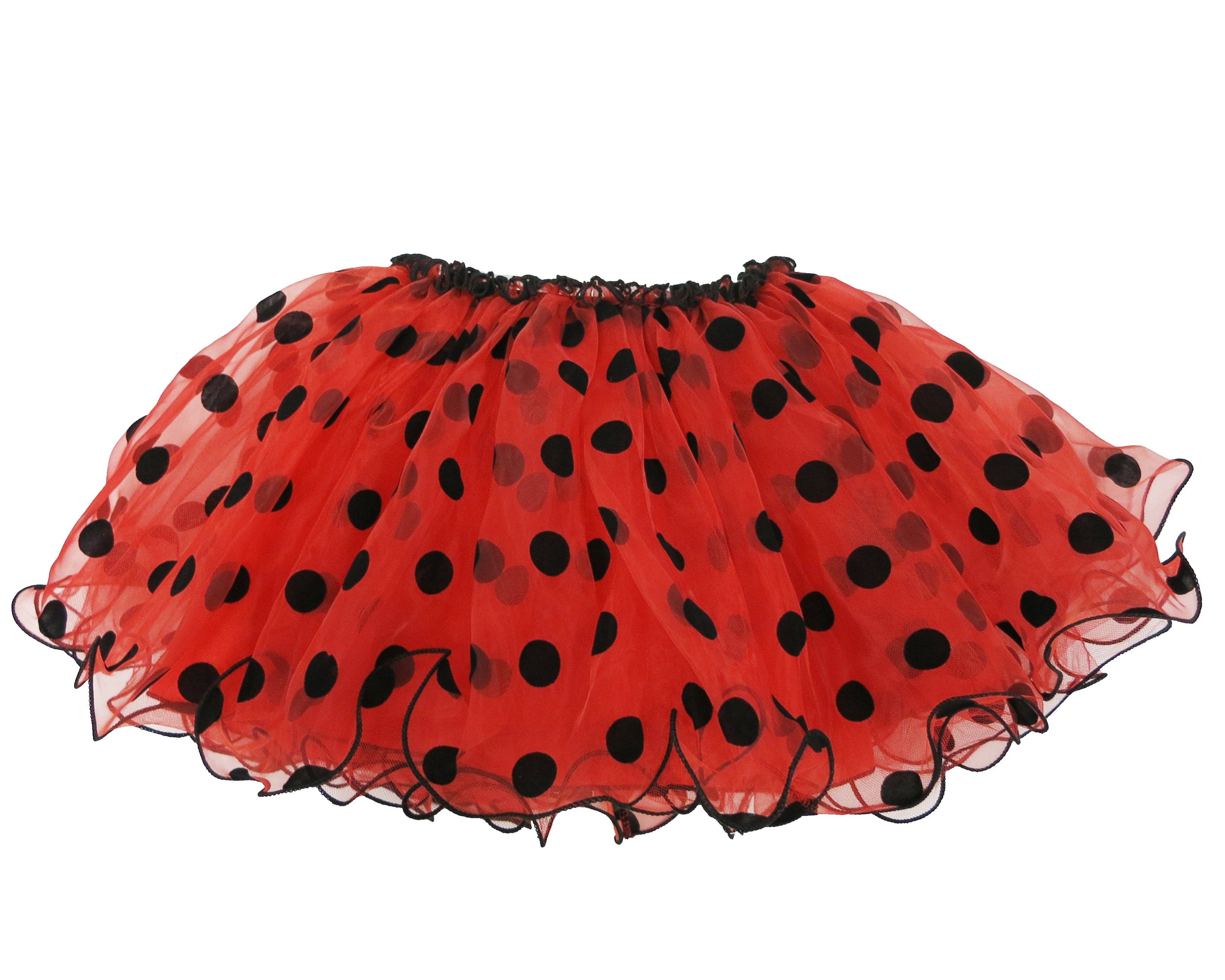 Wenchoice – wholesale Tutu – Child – Red/Black Polka Dot Lady Bud Organdy Tutu Skirt1