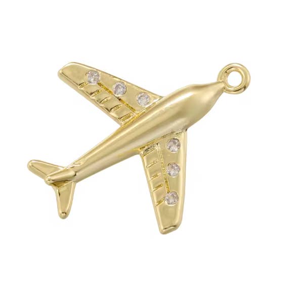 Diamante Aeorplane Gold for wholesale by Coco Luna Collection