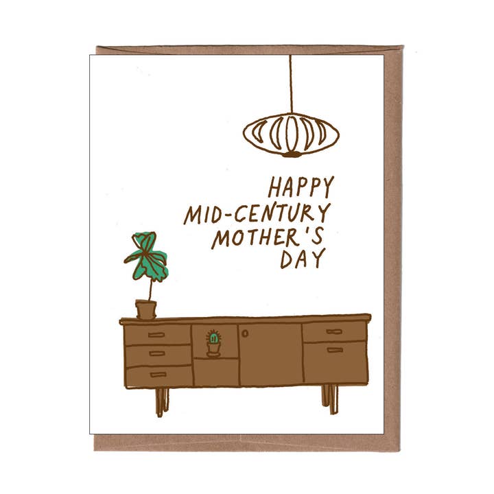 Tarjeta de felicitación para mamá de mediados para venta al por mayor de La Familia Green