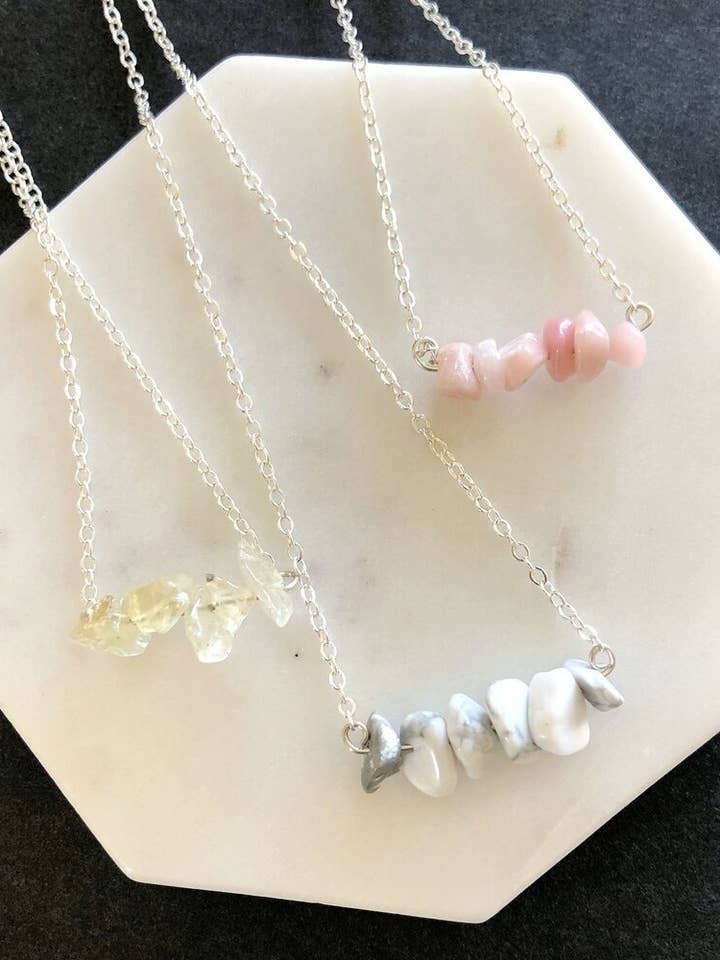 Tiny Crystal Necklace (42 Options) for wholesale by Victoria Ann Meyers