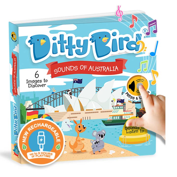 Ditty Bird Baby Sound Book: Sounds of Australia USB-C for wholesale by DITTY BIRD - UK