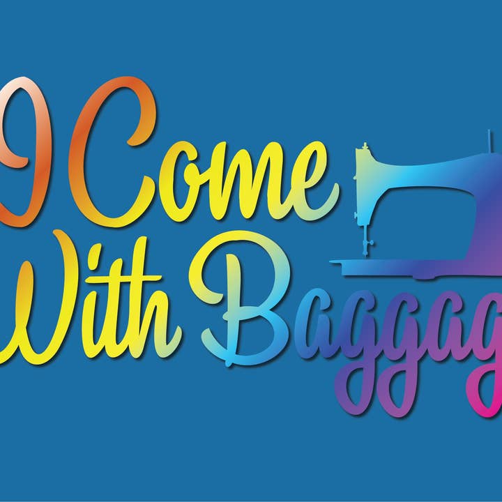 I Come With Baggage Car Color Window Decal - Sewing Gift for wholesale by Sticky Quilts