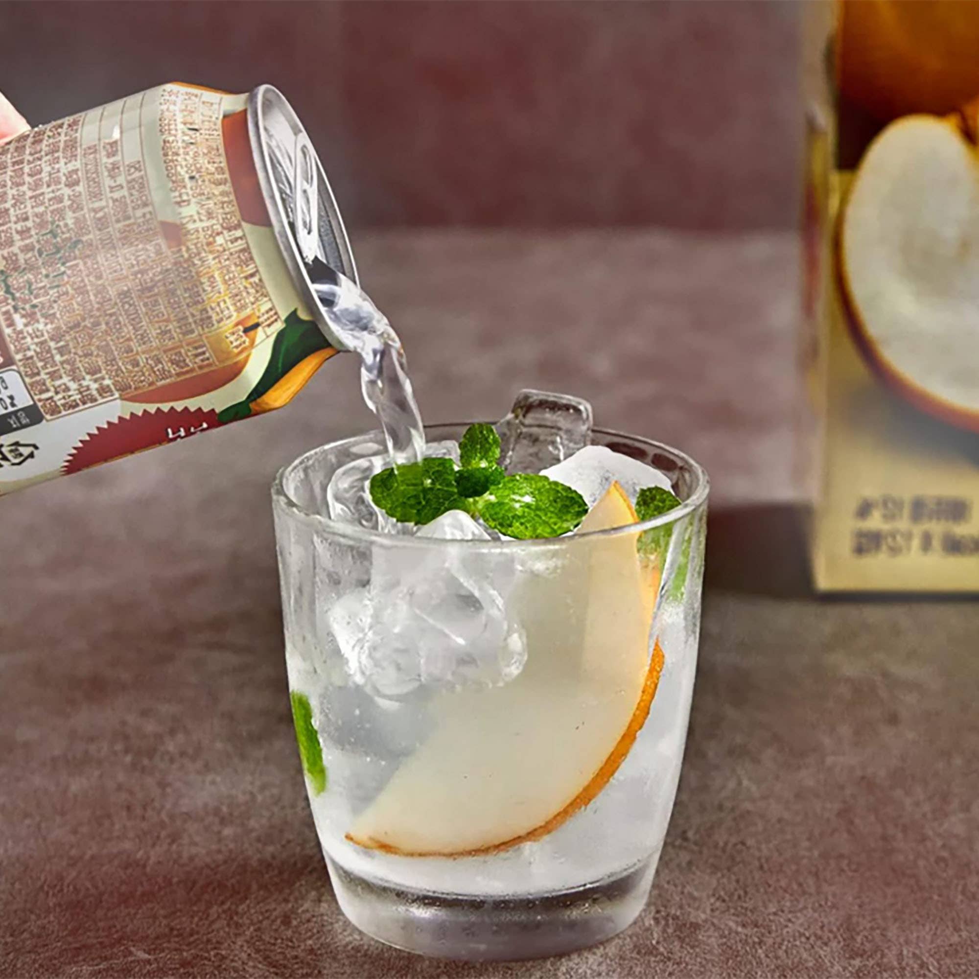 K Moitves Foods – wholesale Soda/carbonated drink – Haitai Soft Drink With Pear–238ml (6x12, 72 Packs)2