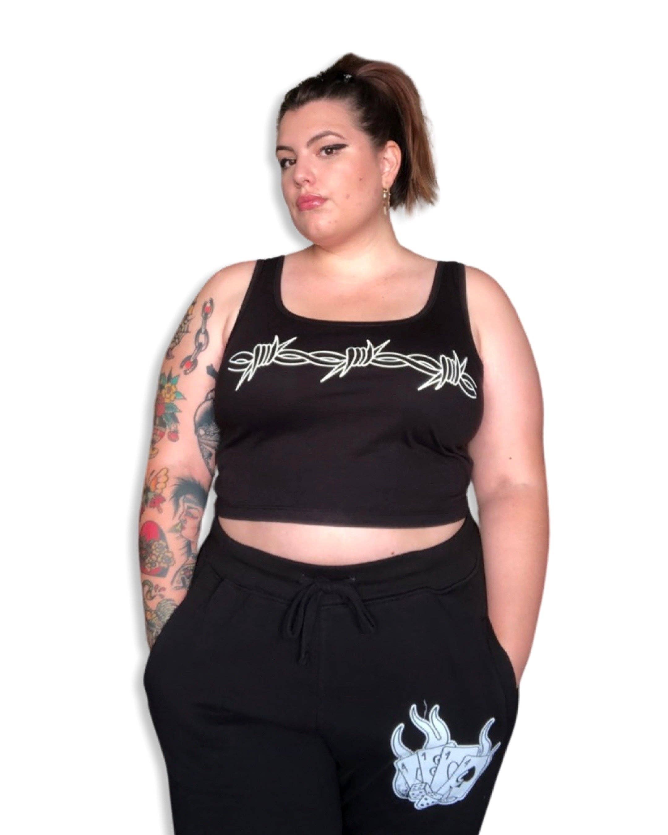 Tinta - Wholesale Tank Top - Women's - Barbed Wire Cropped Tank Top2