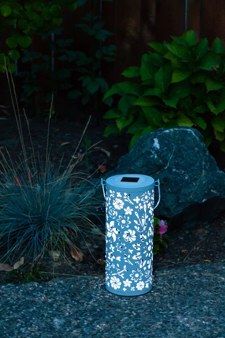 Allsop Home & Garden - Wholesale Outdoor/Lawn Light - Metal Bloom 12" Outdoor Solar Lantern - White11