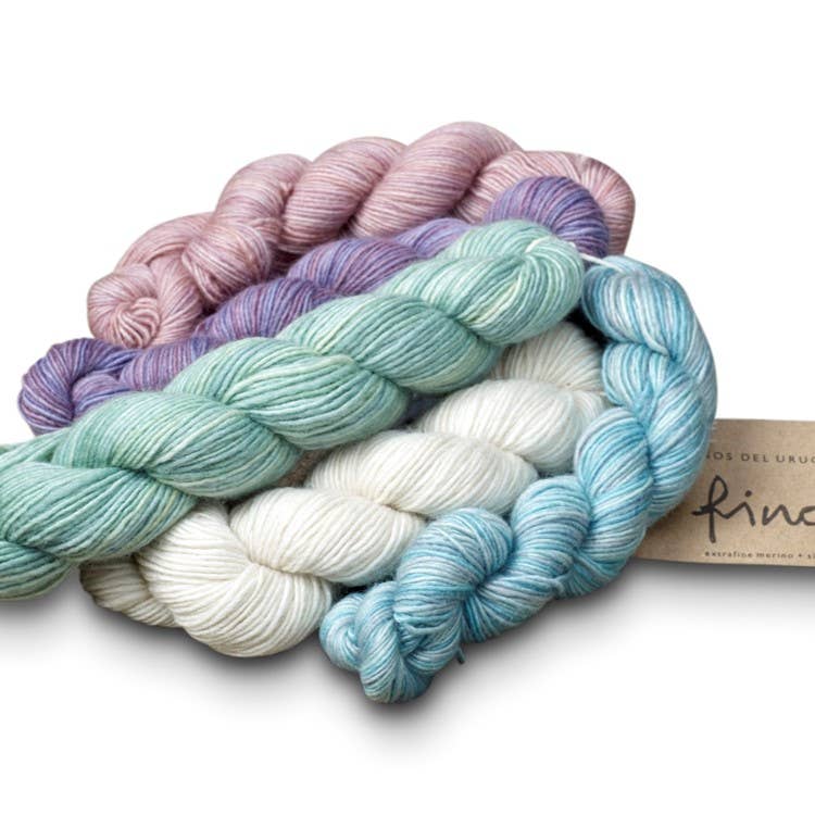 Rooster Yarns - Venta al por mayor Hilos - Set de mini madejas de hilo de tejido Fino de Manos del Uruguay17