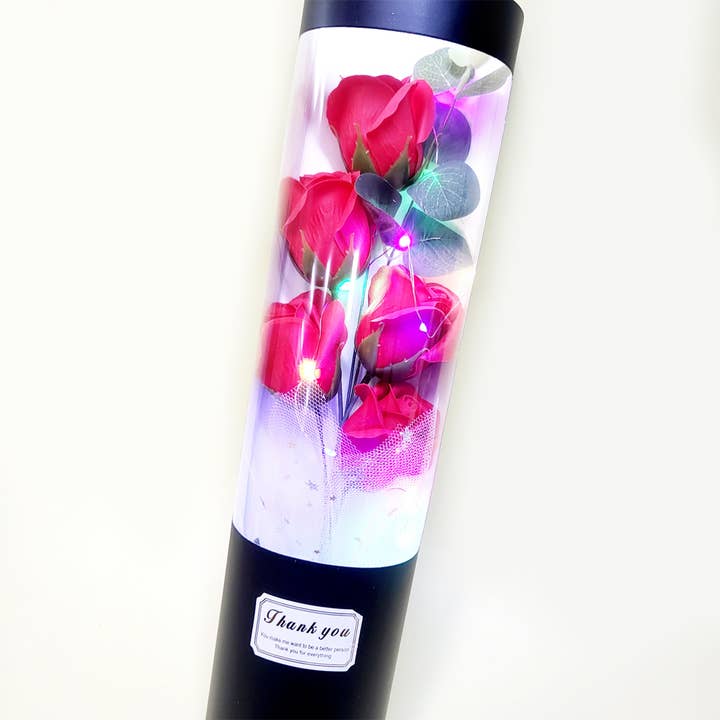 Assorted Color Valentaines Day Light Up Rose Gift for wholesale on Faire