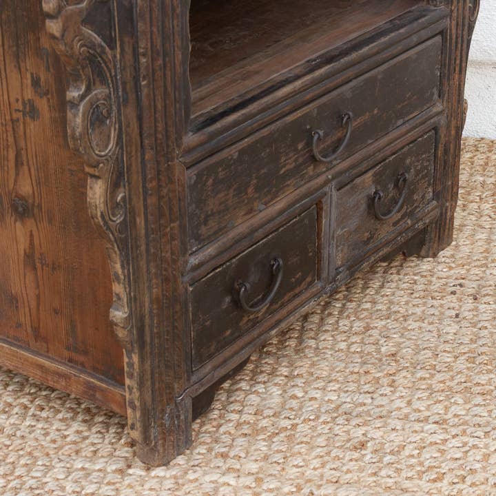 De-cor - Wholesale Cabinet - 19th Century Carved Black Altar Cabinet7