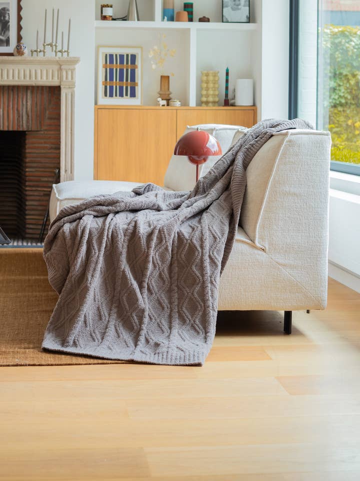 Plaid ASPEN - knitted - 130x170 cm for wholesale by Tiseco