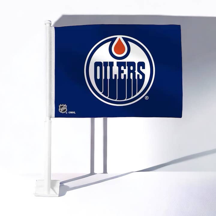 Blue Oilers Car Flag for wholesale by OldTribes