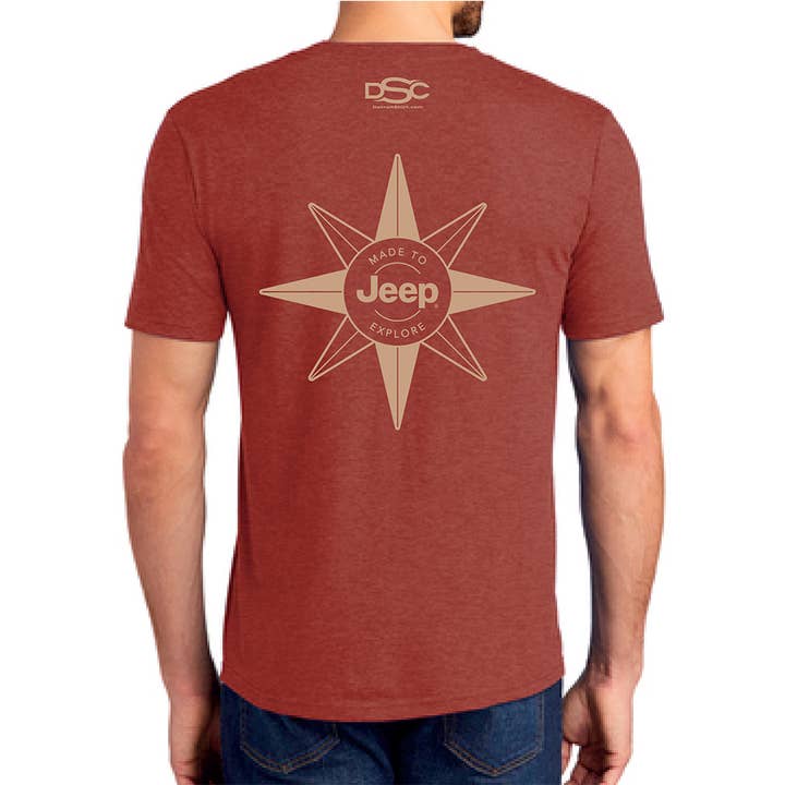 Mens Jeep® Compass T-Shirt - Spice Heather for wholesale by Detroit Shirt Co.