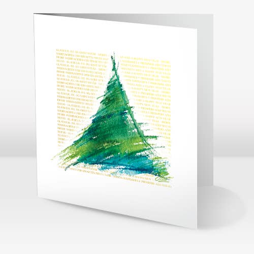 Painted Christmas tree for wholesale by Kortspecialisten