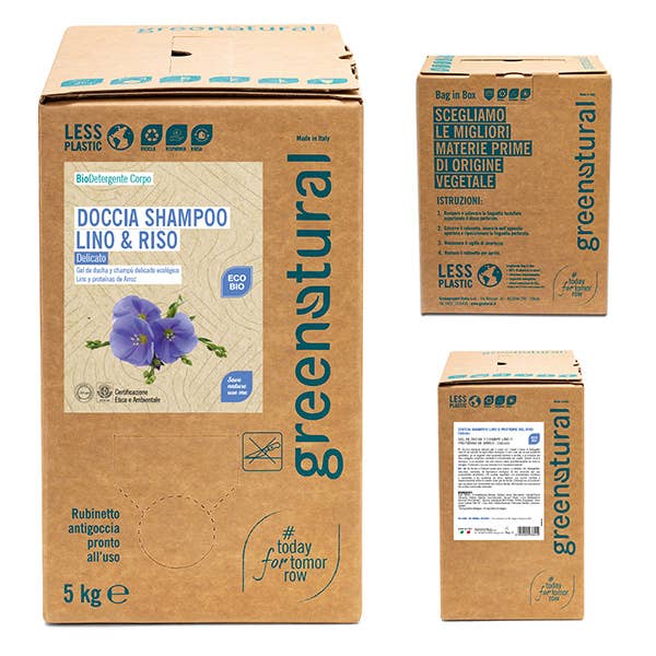 DELICATE LINEN & RICE Shampoo Shower - GREENATURAL BAG 5 kg for wholesale by GREENATURAL