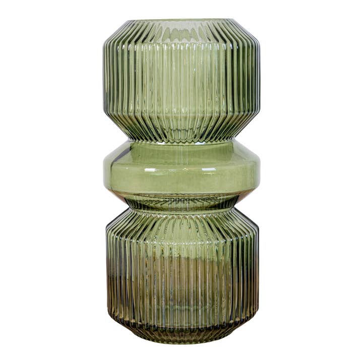 Glass Vase - Vase in Green Glass Ø12x25 cm for wholesale on Faire
