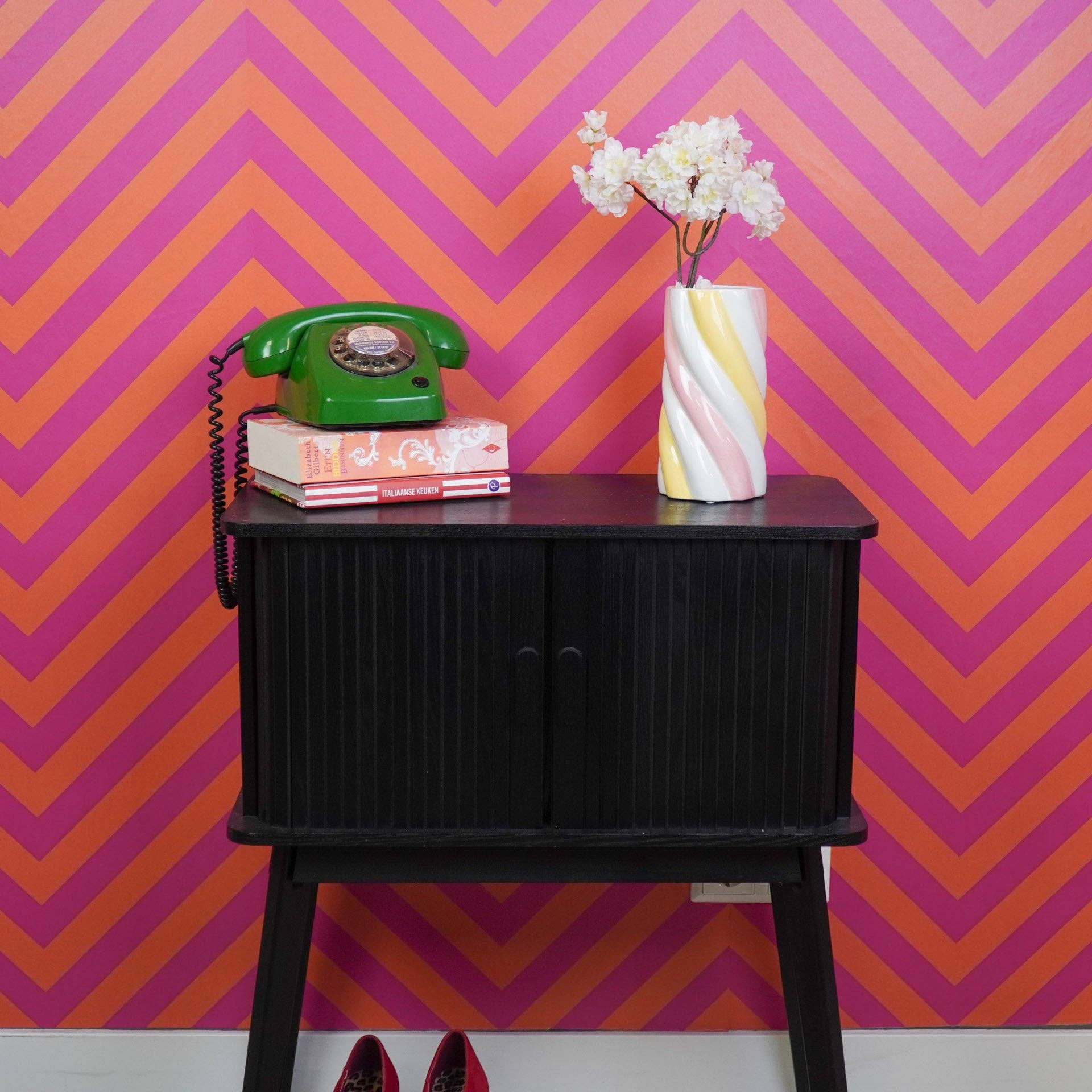 Housevitamin bv – Großhandel Vasen – Vase Marshmellow in Gelb/Rosa/Weiß – 10,5 x 10,5 x 20 cm2