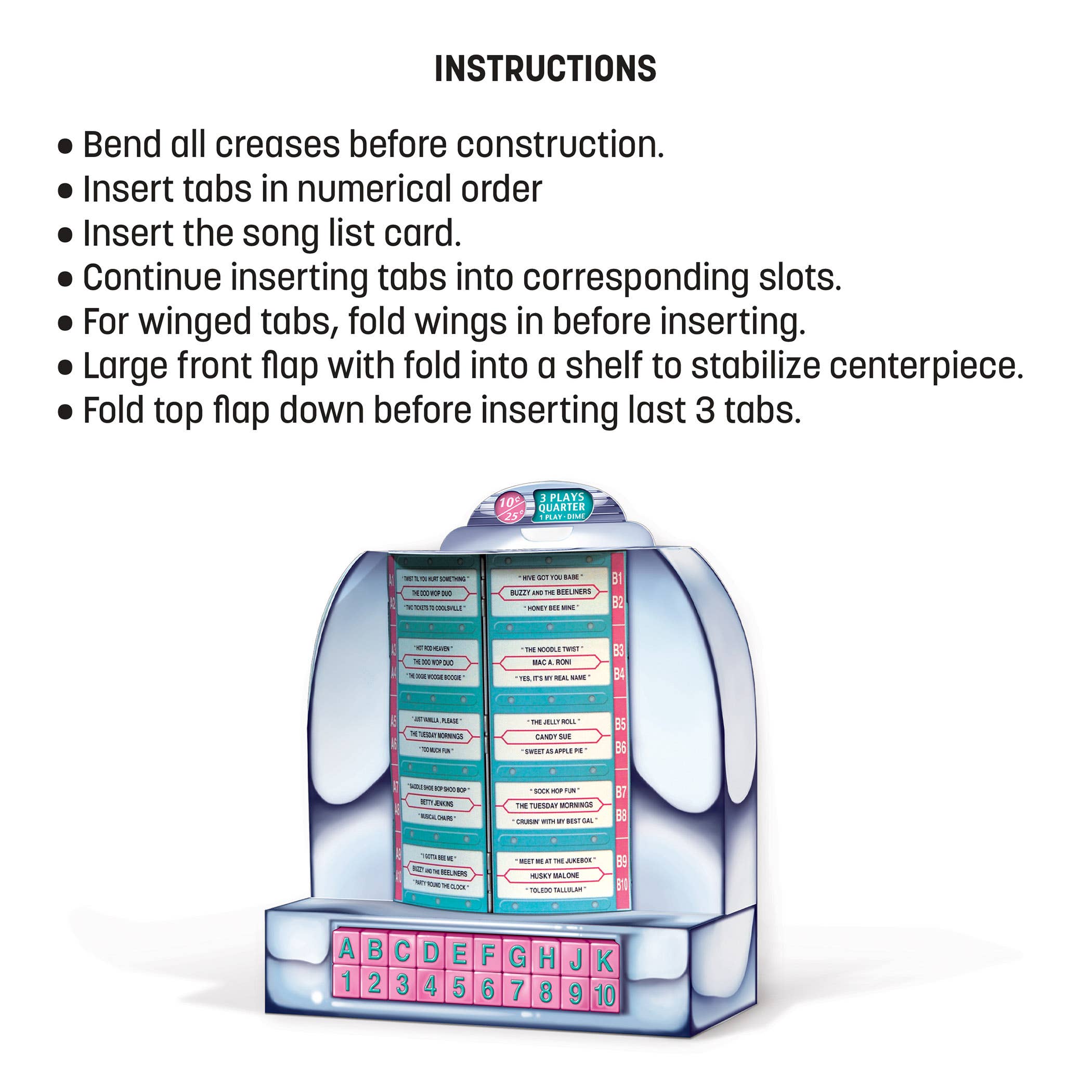Beistle - Wholesale Decorative Tabletop Object - 3-D Tabletop Jukebox Centerpiece, 13¼"3