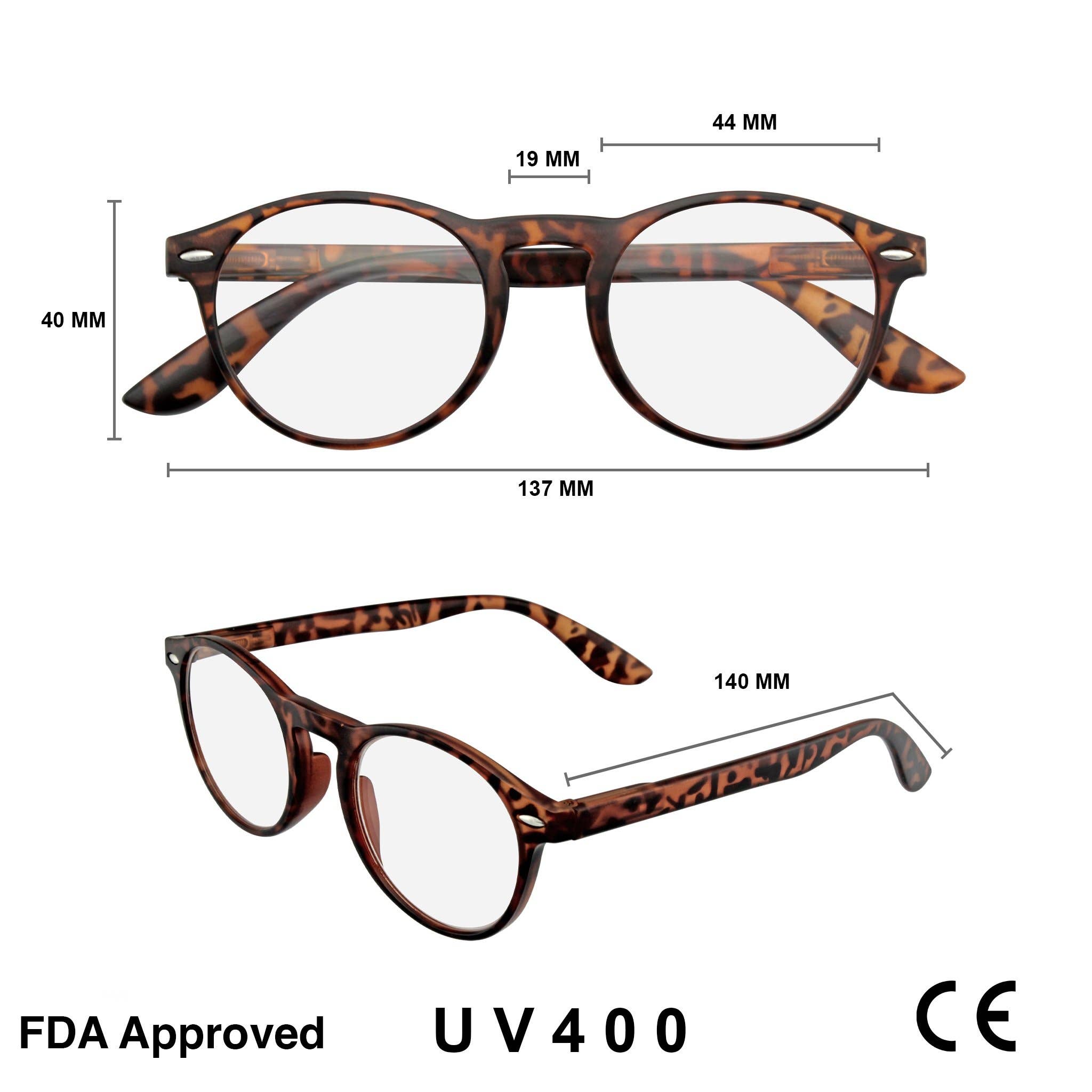 Emblem Eyewear – wholesale Glasögon - Unisex – läsglasögon Womens Mens Classic Retro Reader Round20