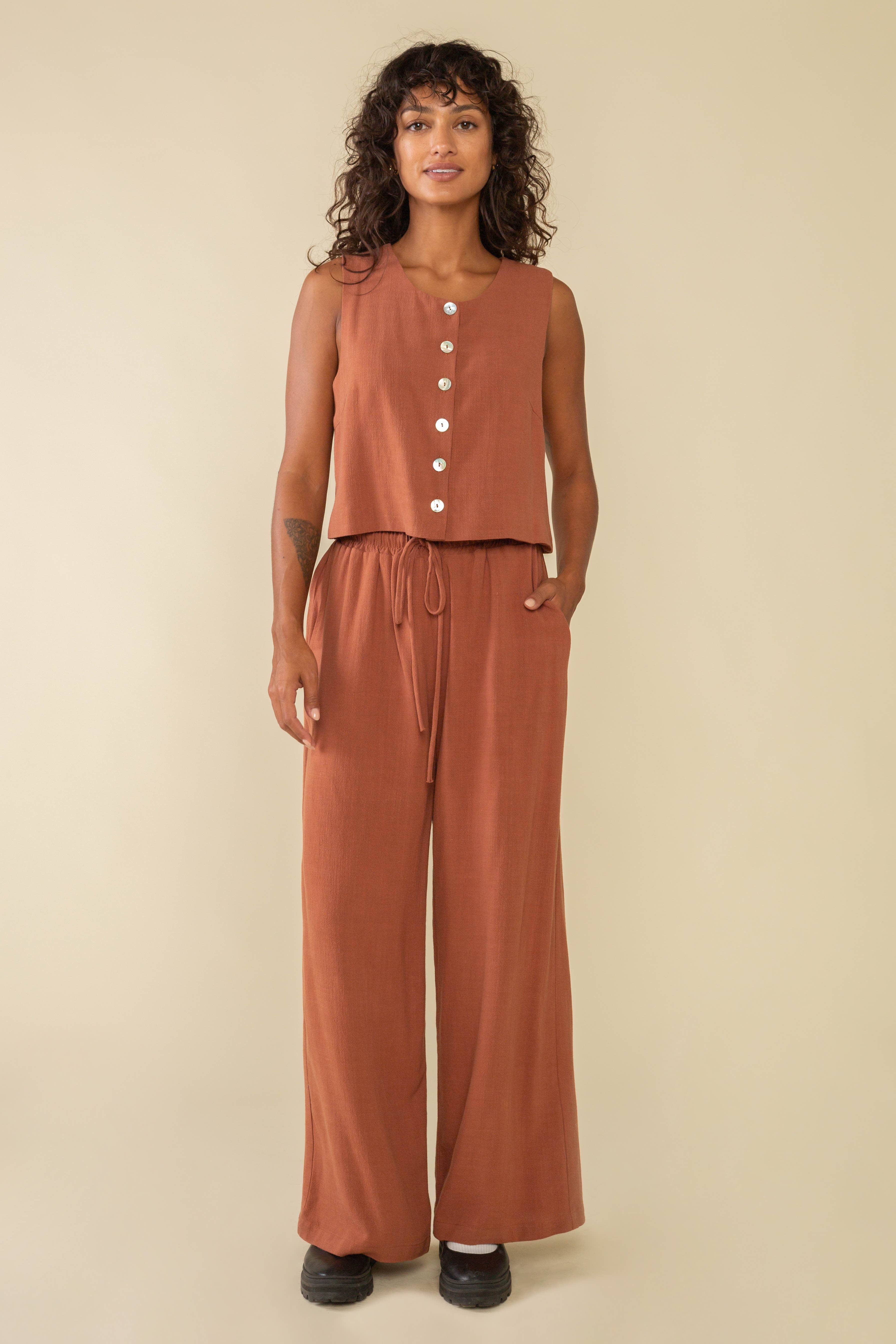 NLT - Wholesale Pants - Women's - Cove Linen Pant | Wide Leg Full Length0