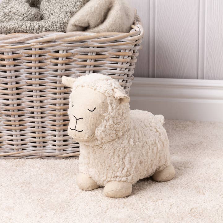 Sheep Shearling Fleece Door Stop White for wholesale on Faire