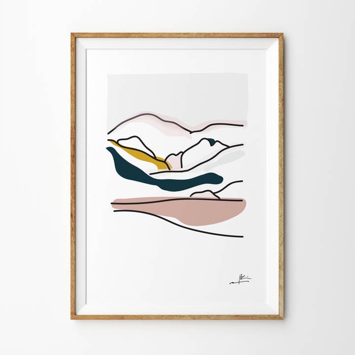 No. 5 Abstract Landscape Print for wholesale by doodlelove