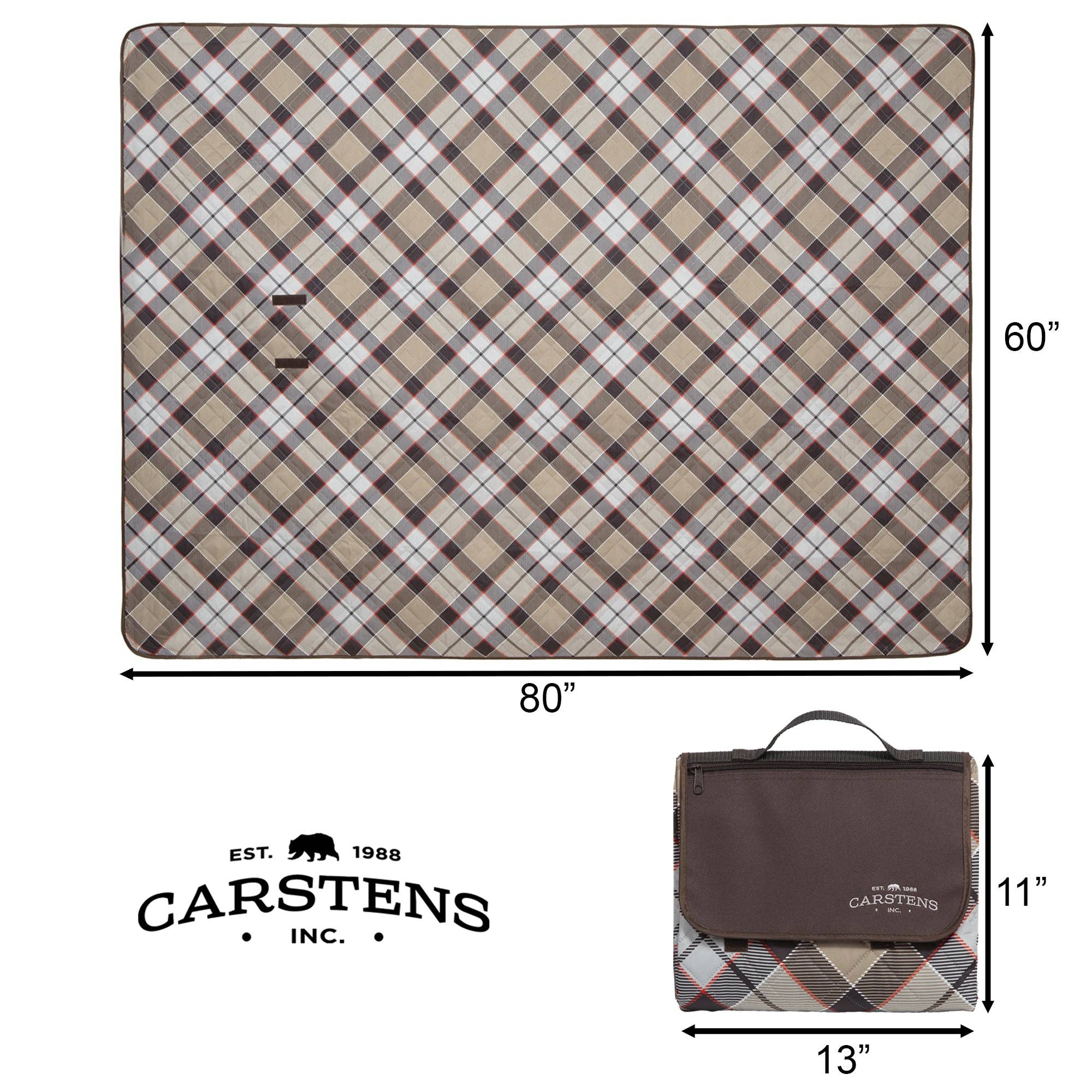 Carstens, Inc. - Wholesale Picnic Blanket - London Fog Printed Picnic Blanket2