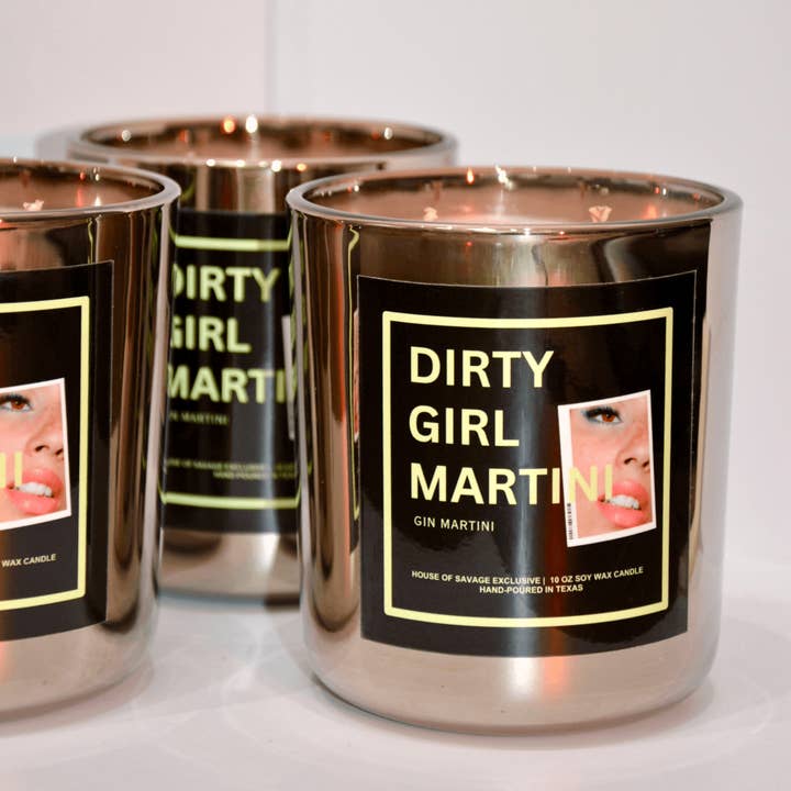 DIRTY GIRL MARTINI CANDLE for wholesale by House of Savage