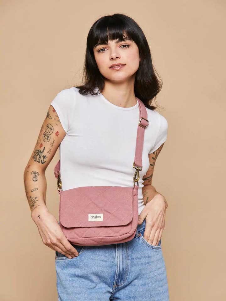 Blush Quilted Margault Bag for wholesale by Hindbag