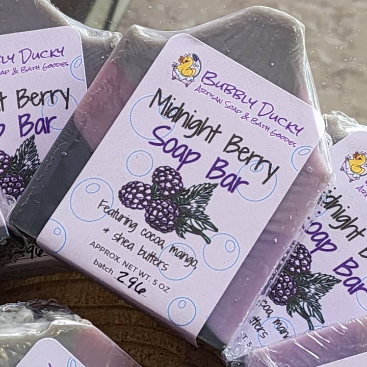 "Midnight Berry" Artisan Soap for wholesale by Bubbly Ducky