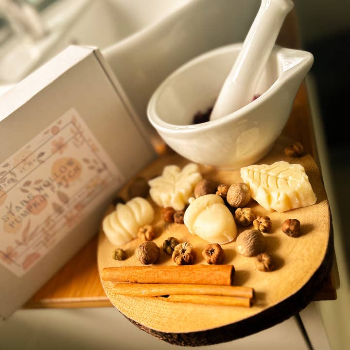 Pumpkin Spice Coconut & Shea Bath Melts for wholesale by Hygge at Home