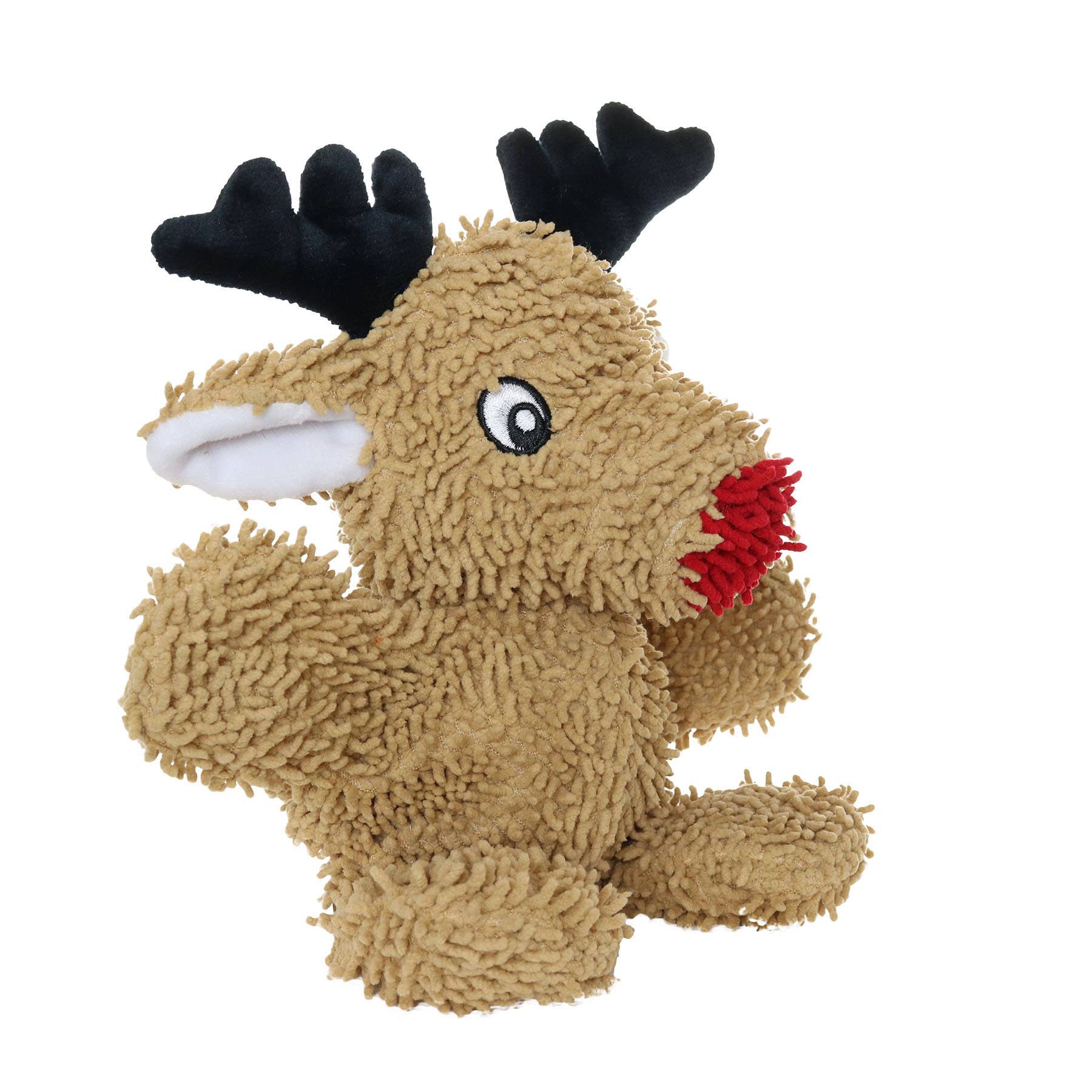 Tuffy Dog Toys - VIP Products - Wholesale Pet Squeaky Toy - Dog - Mighty Microfiber Ball Reindeer, Holiday Squeaky Dog Toy3