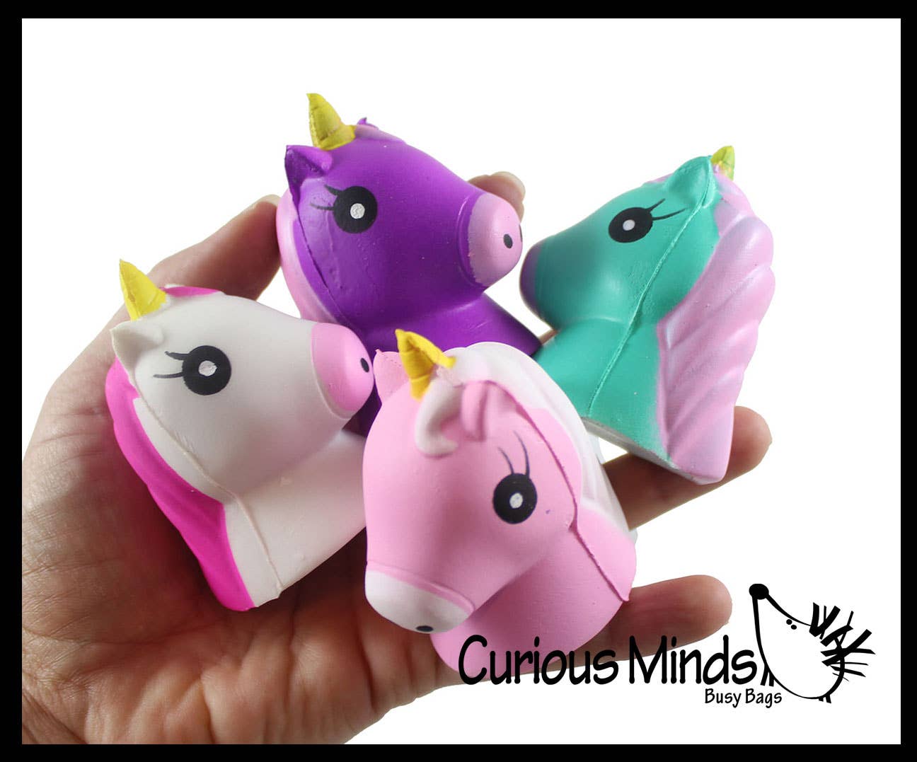 Curious Minds Toys – wholesale Squishy toy – Kids & Baby – 1 Small Slow Rise Squishy Toys - Mini Unicorn heads