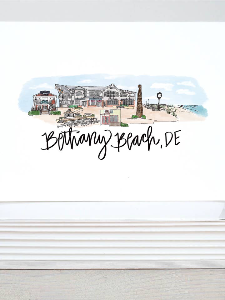 Bethany Beach, DE Delaware Notecard Pack (set of 5) for wholesale by Thirteenwinks