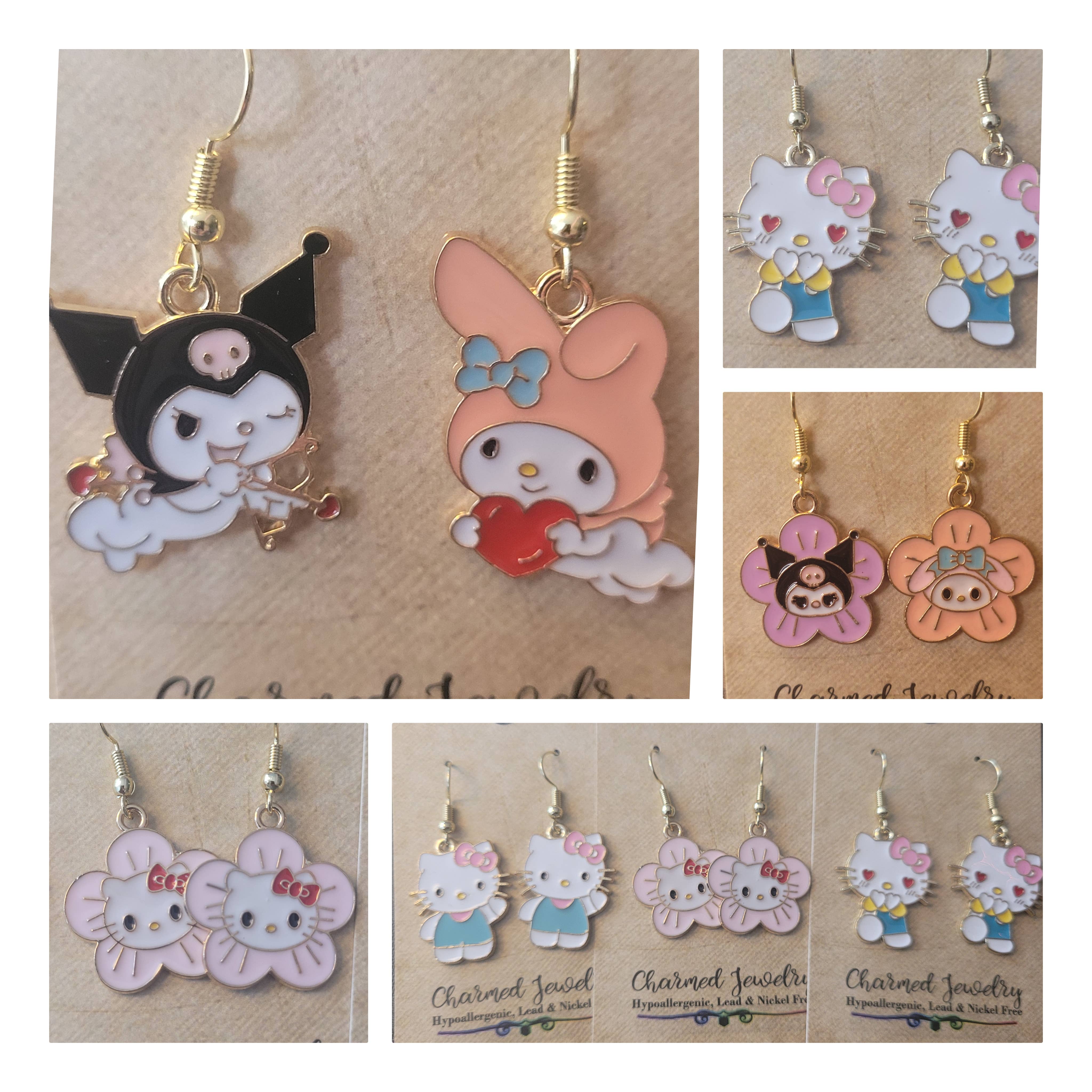 Con-Quest Crafts – Engroshandel Hængeøreringe og creoløreringe – Søde øreringe inspireret af Hello Kitty & Friends1