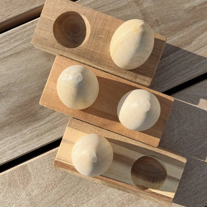 All Wooden Elements – wholesale Wood toy – Child – Wooden Egg Shakers with Stand2