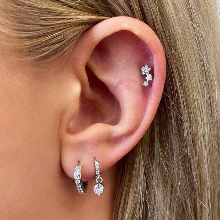 Blush & Co - Wholesale Single earring - Galaxy of Stars Rose Gold Barbell Earring2