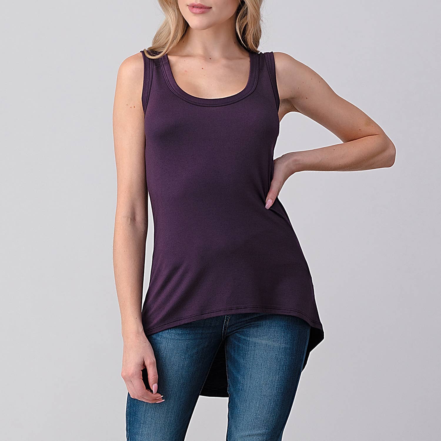 Heimious - Vente Débardeur – femme - Débardeur en jersey modal à ourlet haut et bas, 255910