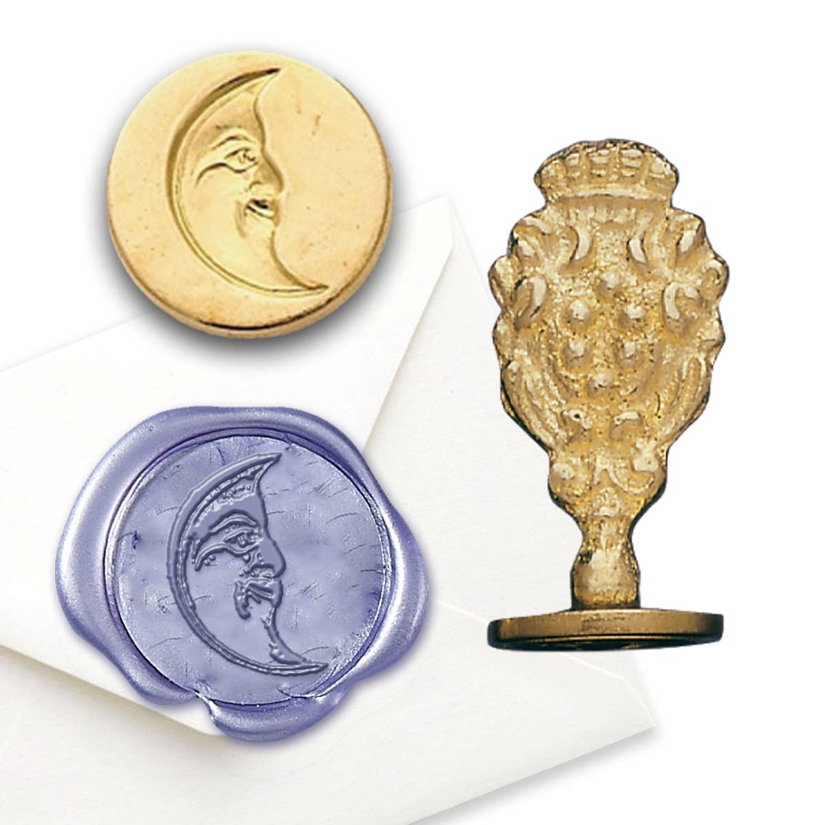 Freund Mayer & Co. - Wholesale Rubber/Decorative Stamp - Florentine Brass Wax Seal Stampers-over 50 popular symbols49