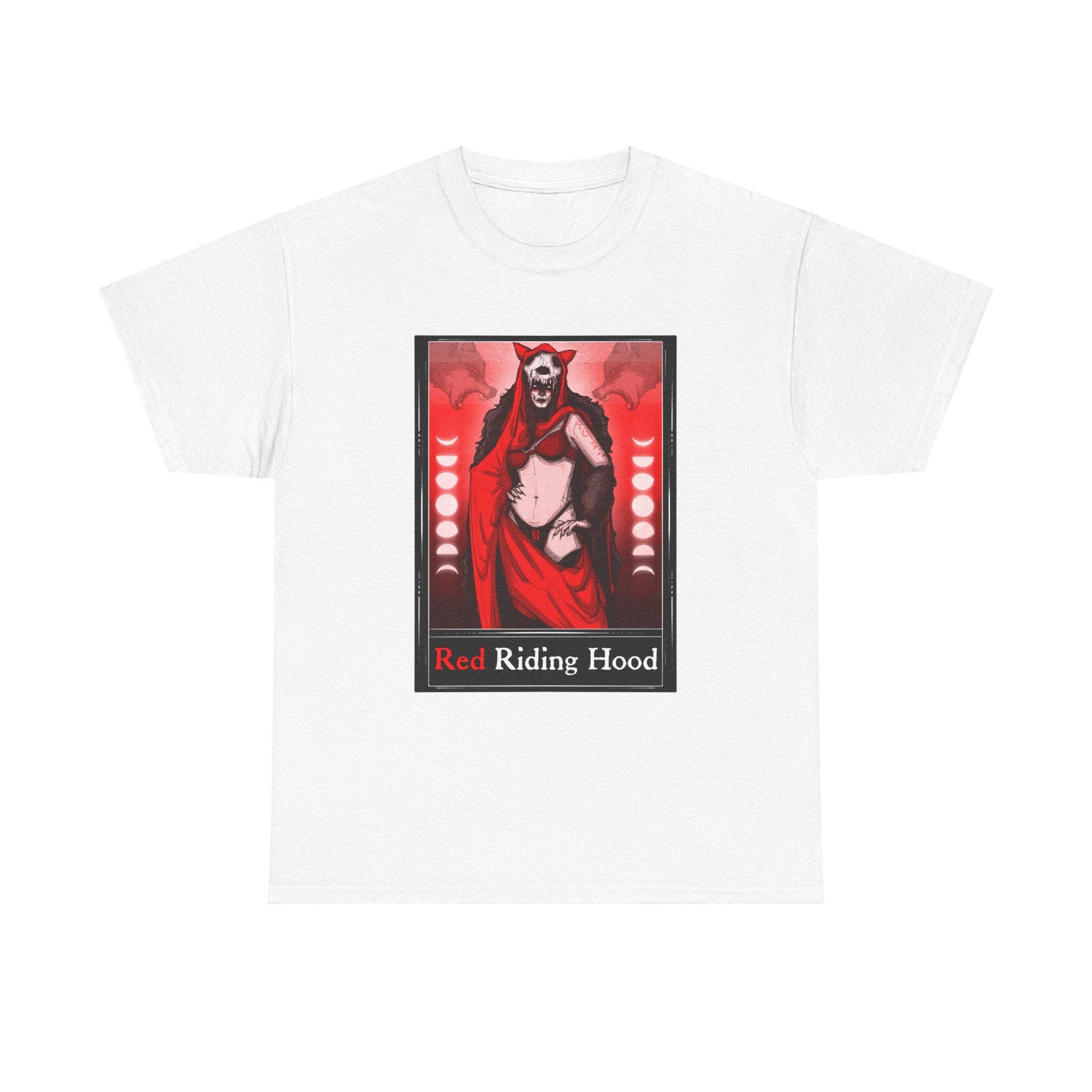 LVB Art - Wholesale T-Shirt (Graphic) - Unisex - Red Riding Hood Tarot  (Front & Back Print) Unisex Heavy Cotton Tee39