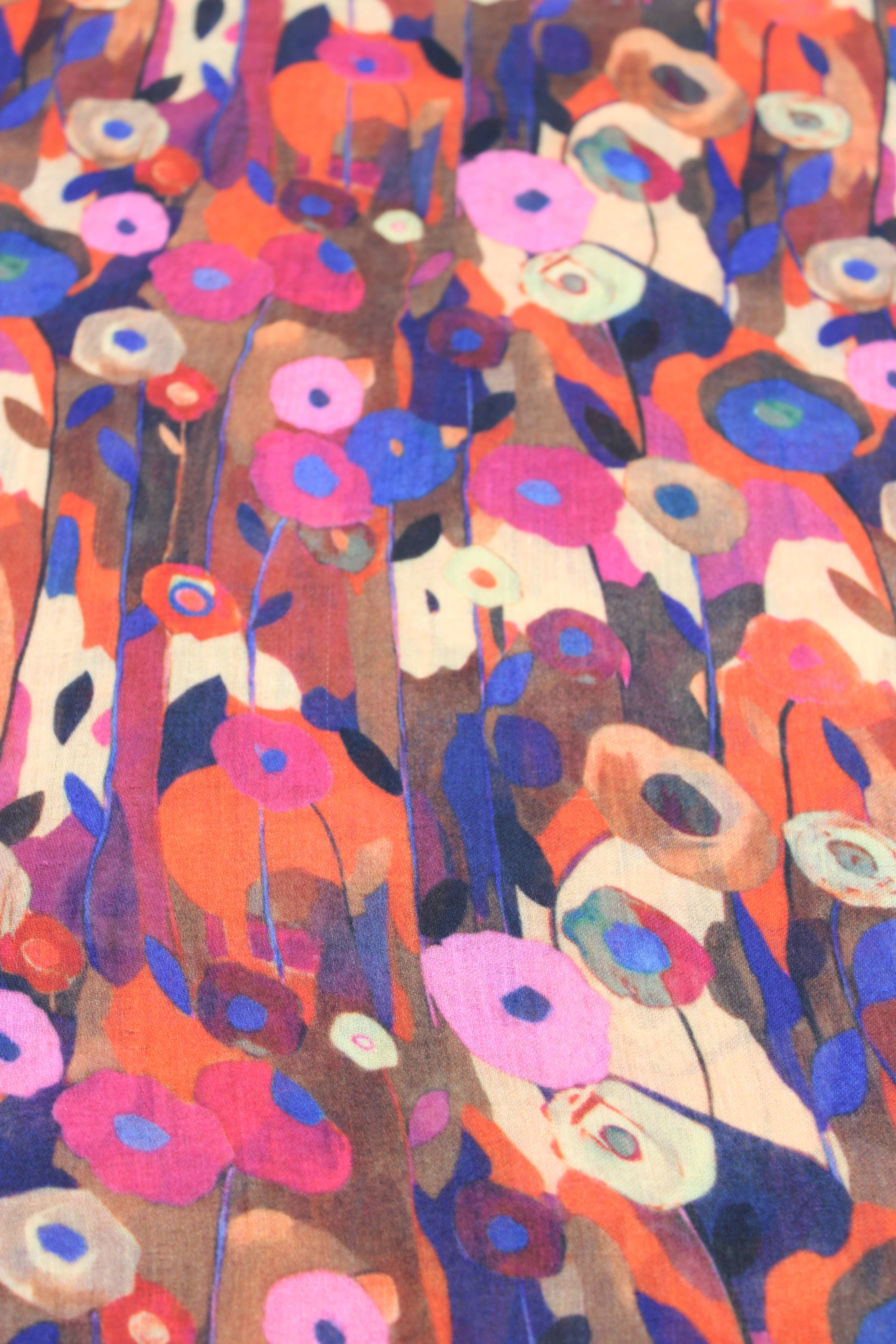 Shebobo - Wholesale Scarf - Women's - Poppy Dreams Floral Print Scarf Wrap 6