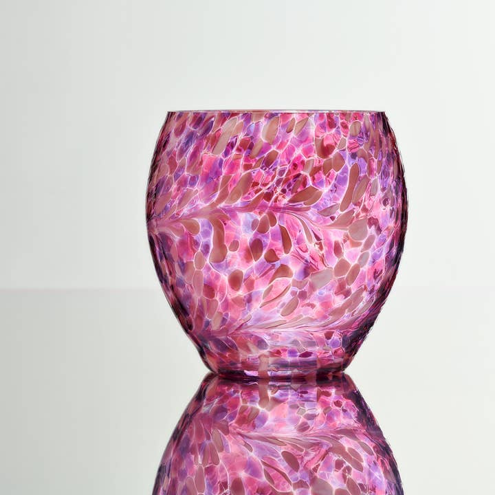 Vaso per piante autoirrigante rosa viola per la vendita all'ingrosso da parte di Sienna Glass