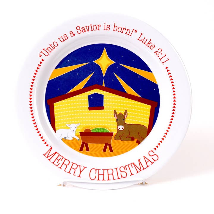 Christmas Manger Plate for wholesale by Fruit-Full Kids