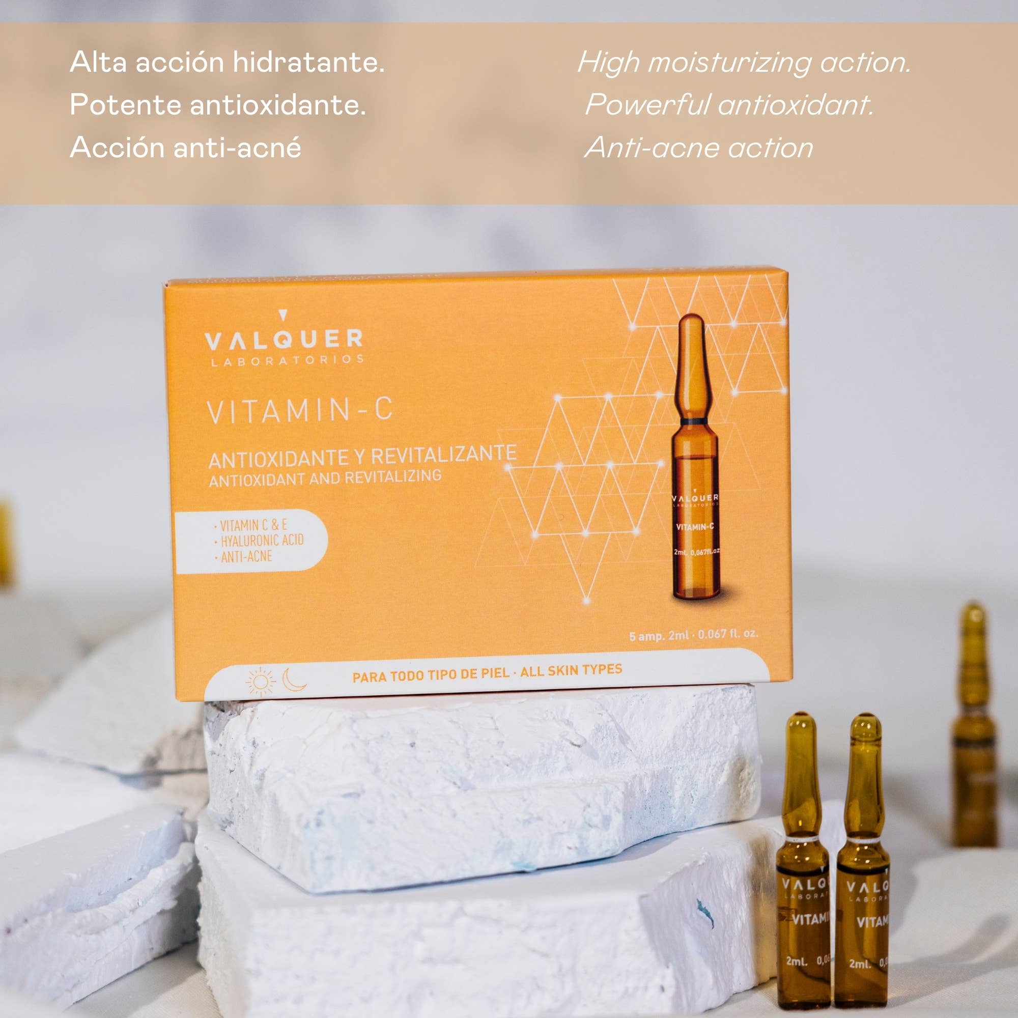 Valquer Laboratorios - Venta al por mayor Sérum facial - Ampollas faciales Vitamina C - 5 x 2 ml1