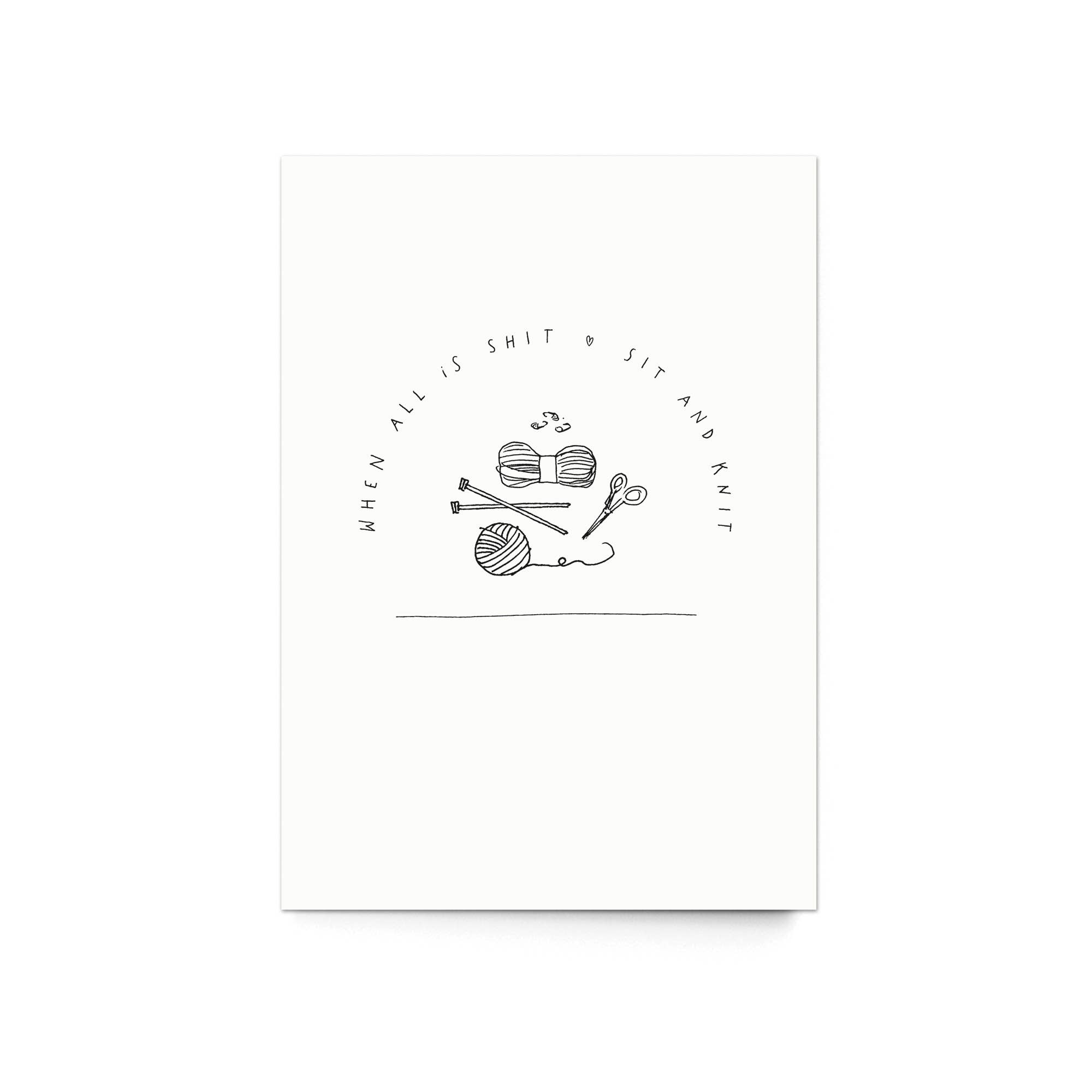 sonst noch was? - Venta al por mayor Tarjeta postal - Postal « Sit and Knit »0