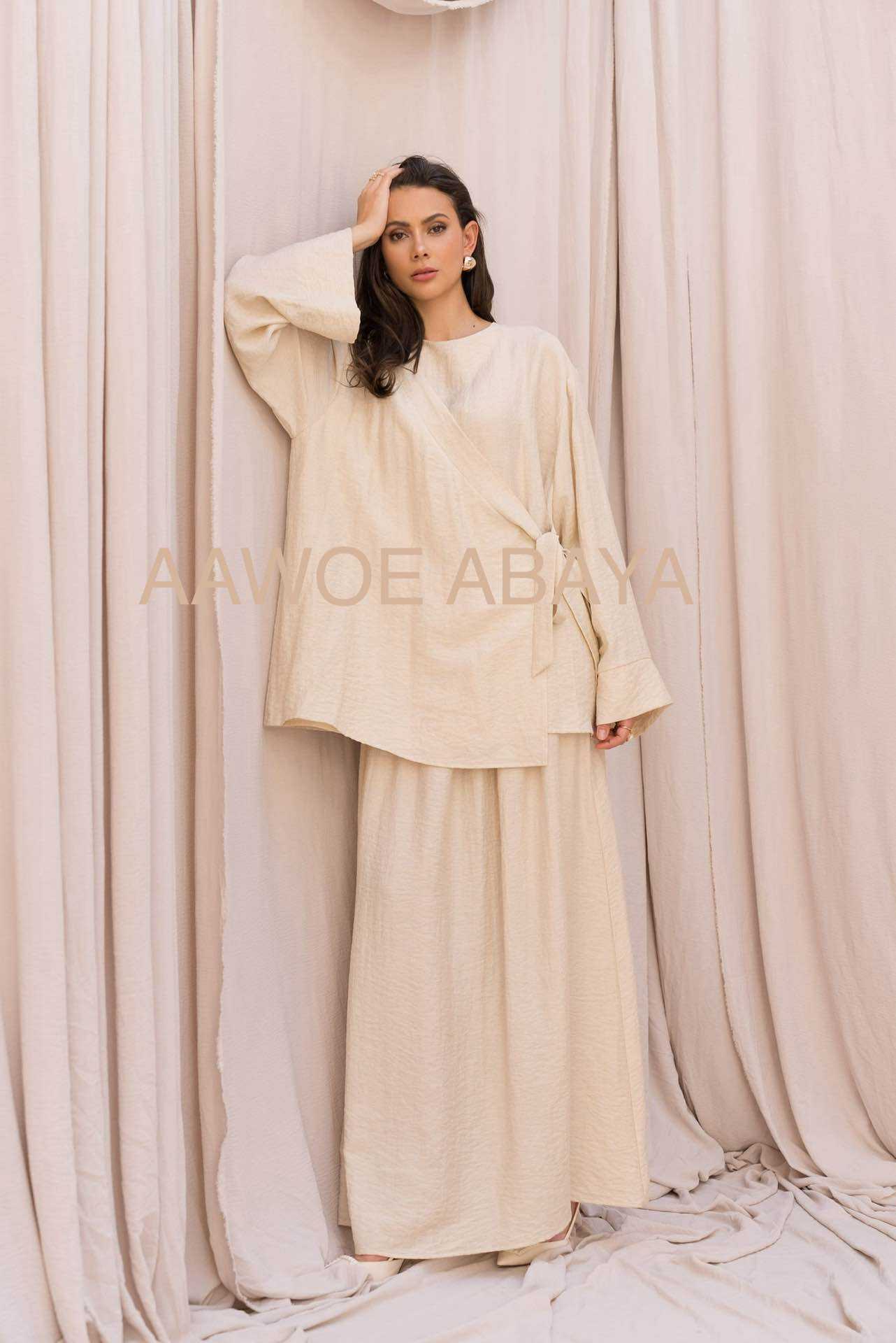 Aawoe Abaya - Wholesale Tops Set - Women's - Chic Set with Long Sleeves - 2422-EN31