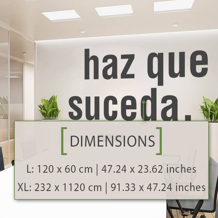 Vinilos Decorativos, Haz que suceda, Vinilo de Oficina, for wholesale by KUARKI